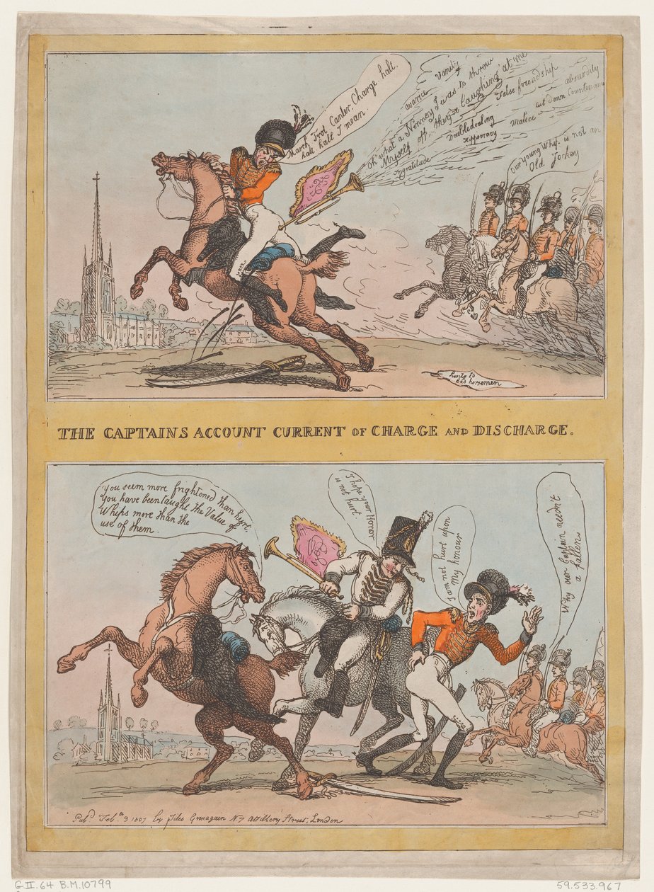A kapitányok számla töltési és mentesítési folyóirata, 1807. február 3., 1807. február 3. alkotó: Thomas Rowlandson