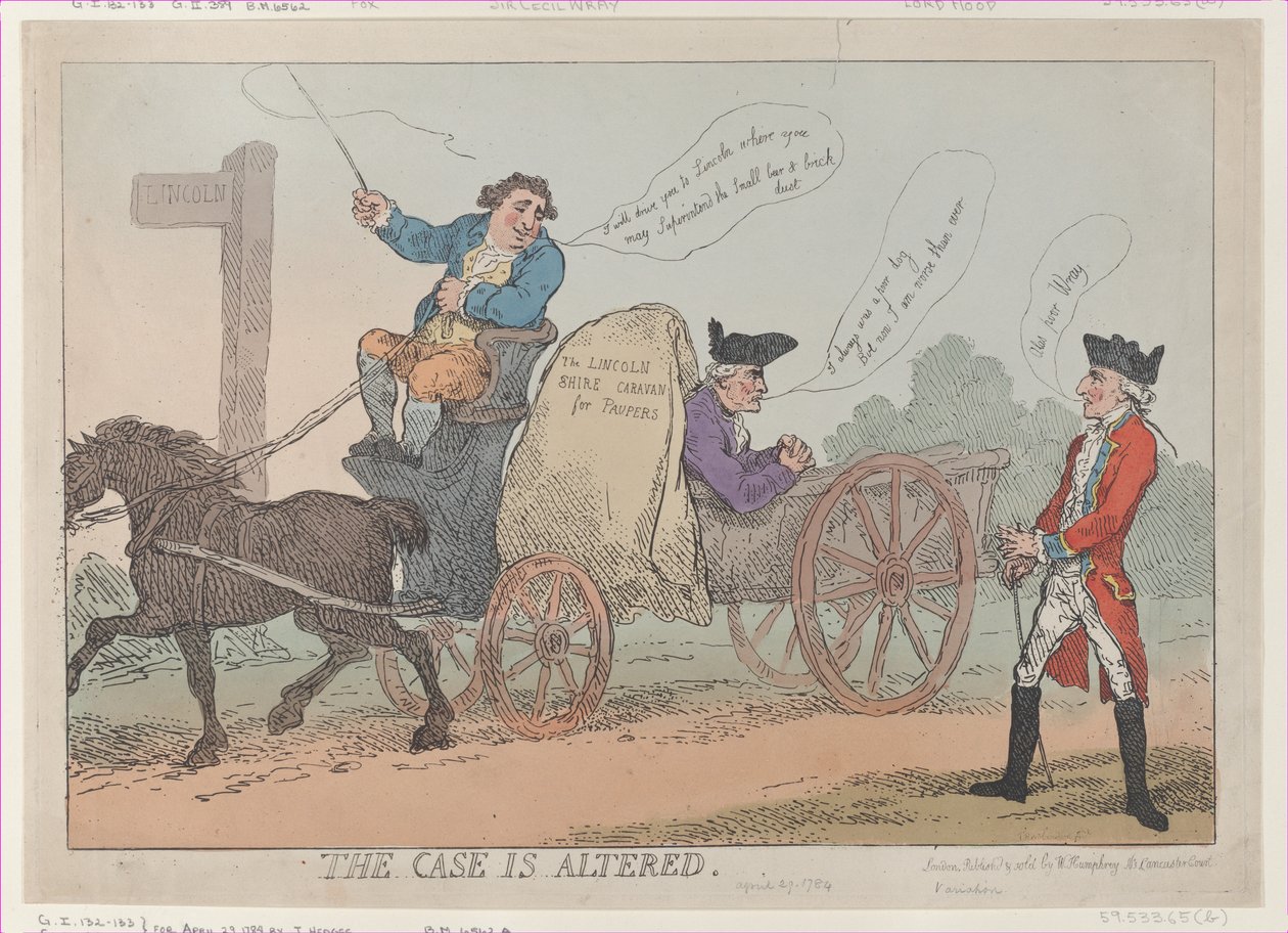 The Case Is Altered, [1784. április 29.], újra kiadva., [1784. április 29.], újra kiadva. alkotó: Thomas Rowlandson