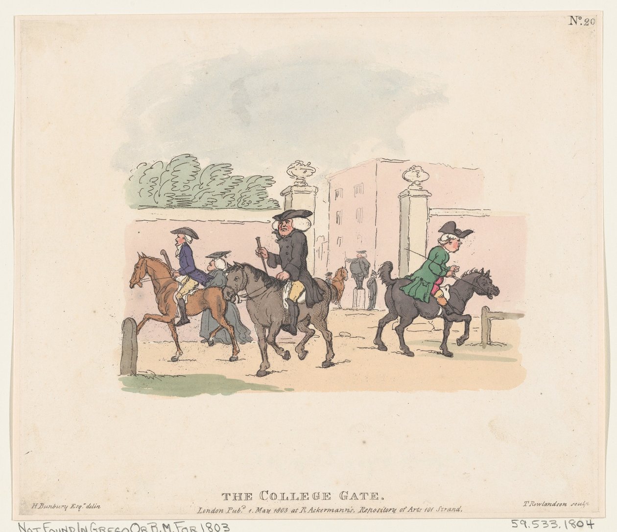 A Főiskola kapuja, 1803. május 1., 1803. május 1. alkotó: Thomas Rowlandson