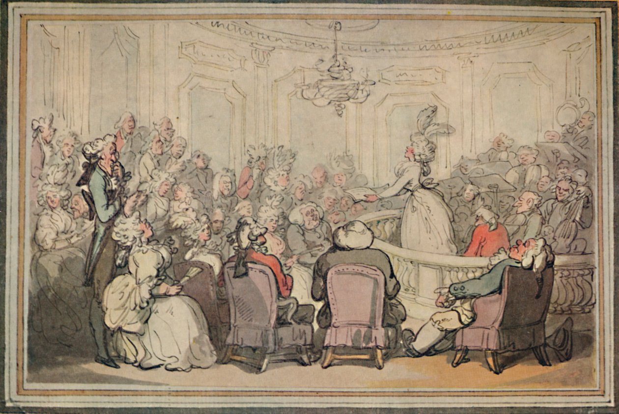 A koncert. Matthew Brambles utazása Bathba, 1780-1820, 1923 alkotó: Thomas Rowlandson