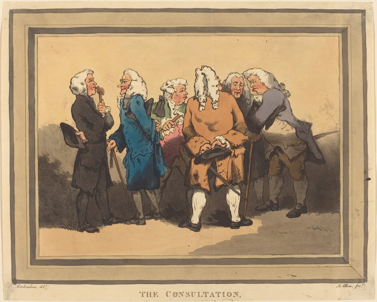 A Konzultáció alkotó: Thomas Rowlandson