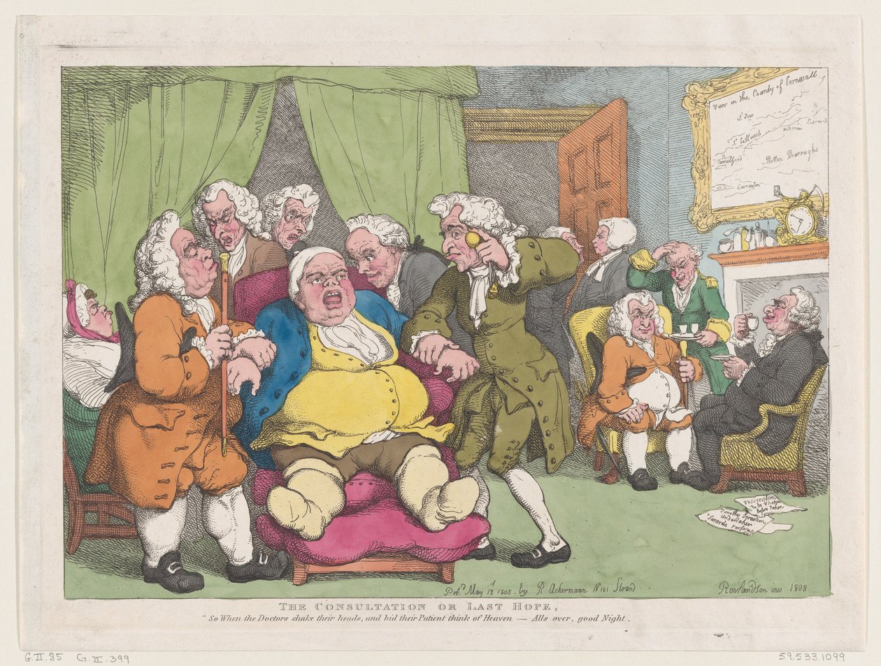 A Konzultáció, avagy Utolsó Remény, 1808. június 30., 1808. június 30. alkotó: Thomas Rowlandson