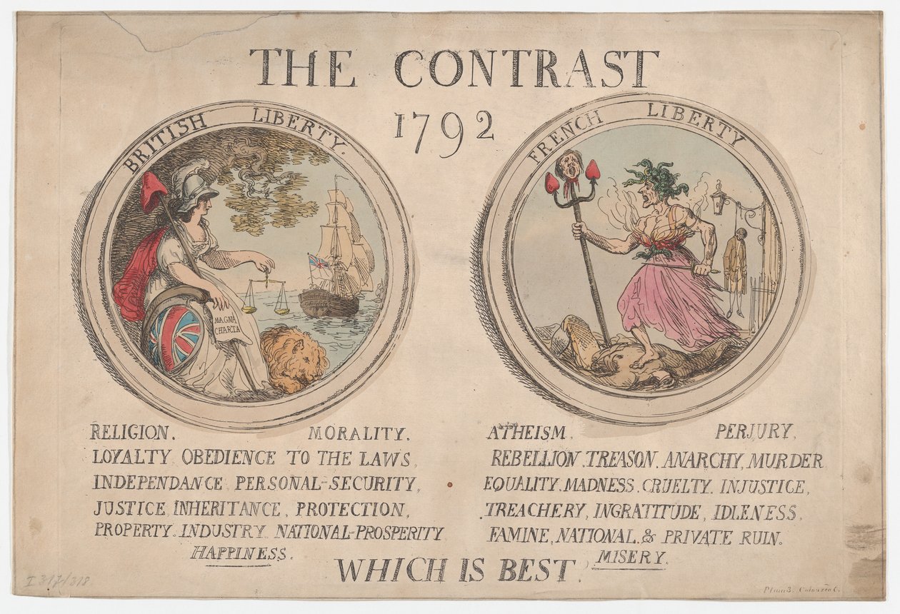 A kontraszt, 1792. december, 1792. december. alkotó: Thomas Rowlandson
