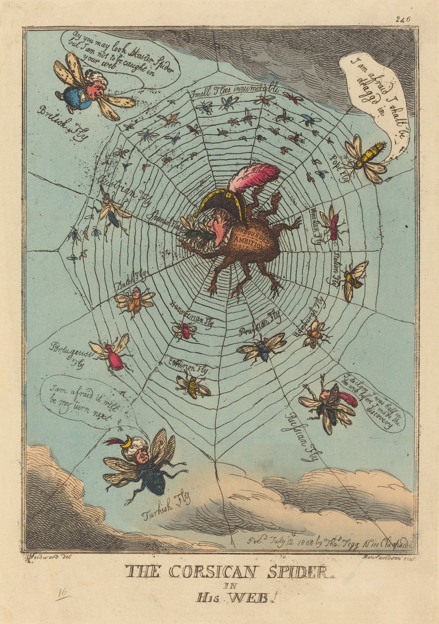 A korzikai pók a hálójában alkotó: Thomas Rowlandson