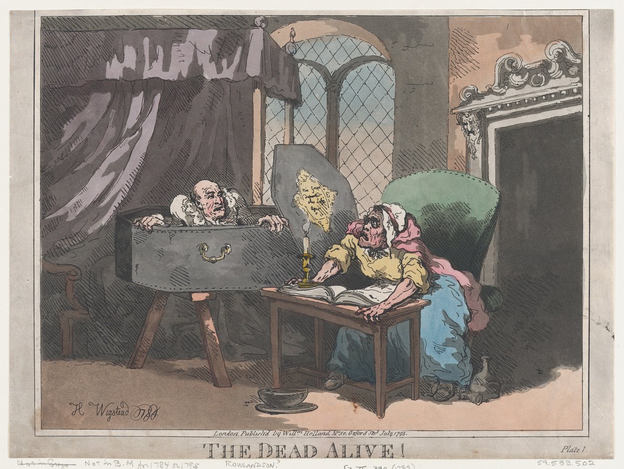 The Dead Alive!, 1795. július, 1795. július. alkotó: Thomas Rowlandson