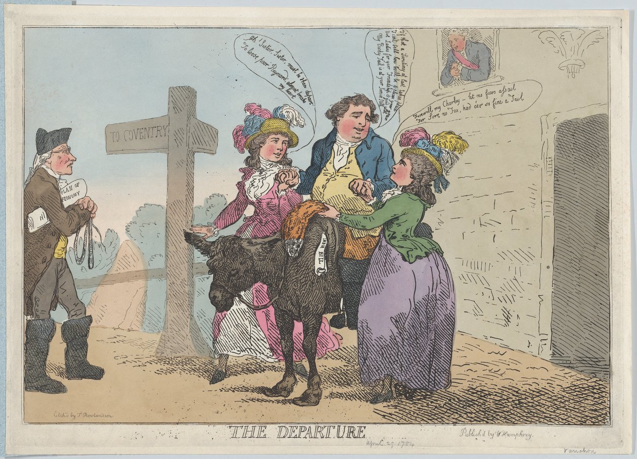 Az Indulás, 1784. április 29., 1784. április 29. alkotó: Thomas Rowlandson