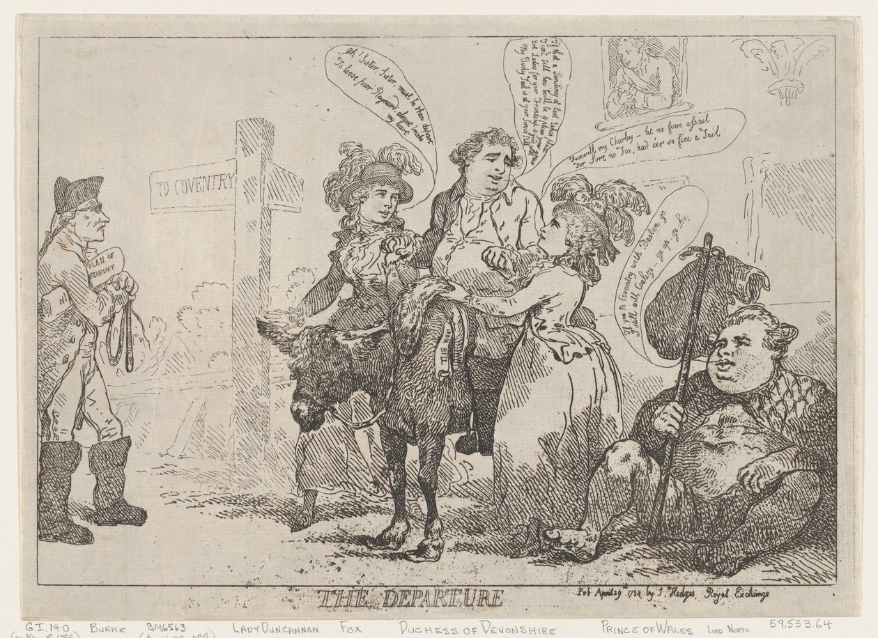 Az Indulás, 1784. április 29., 1784. április 29. alkotó: Thomas Rowlandson