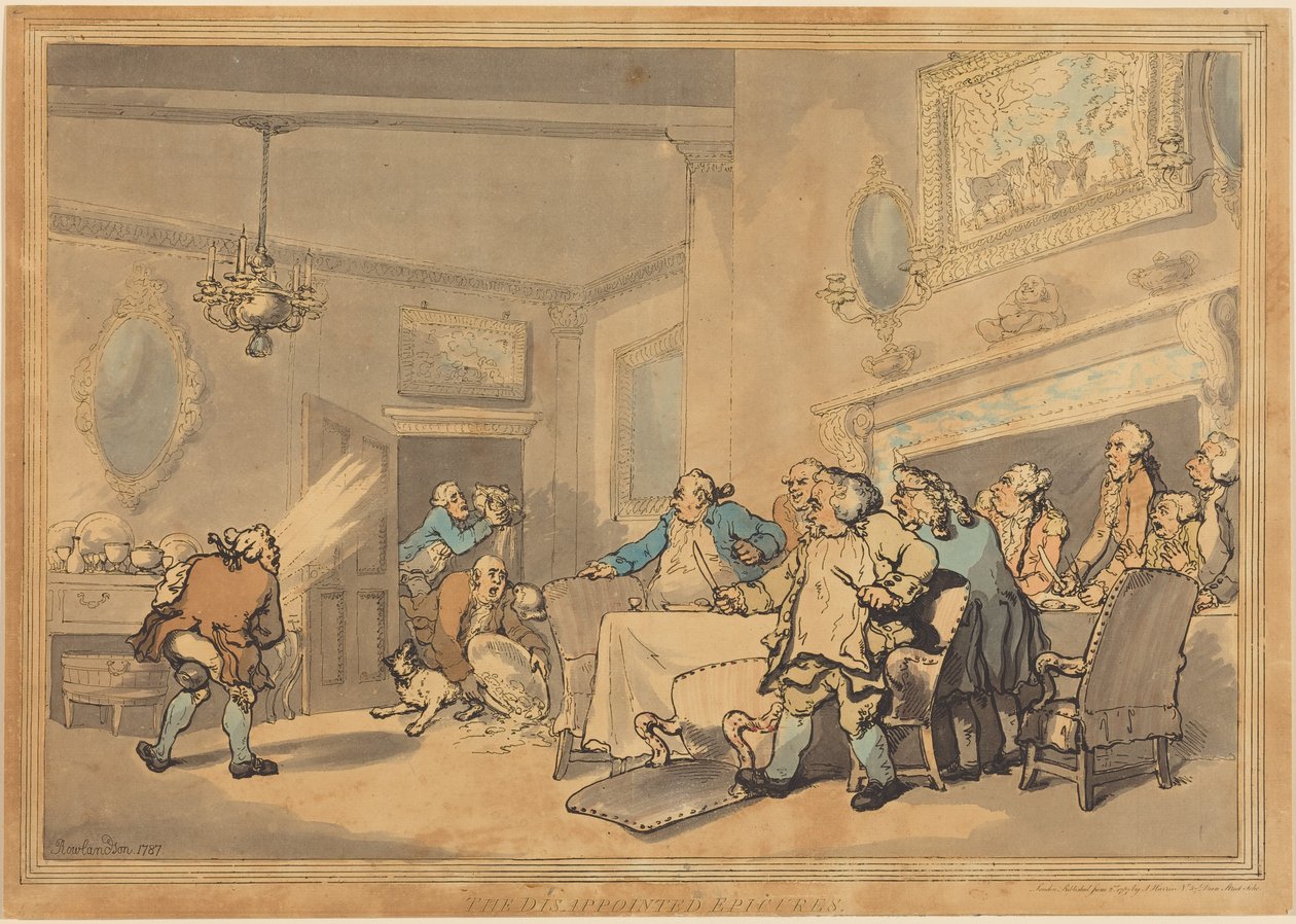 A csalódott ínyencek alkotó: Thomas Rowlandson