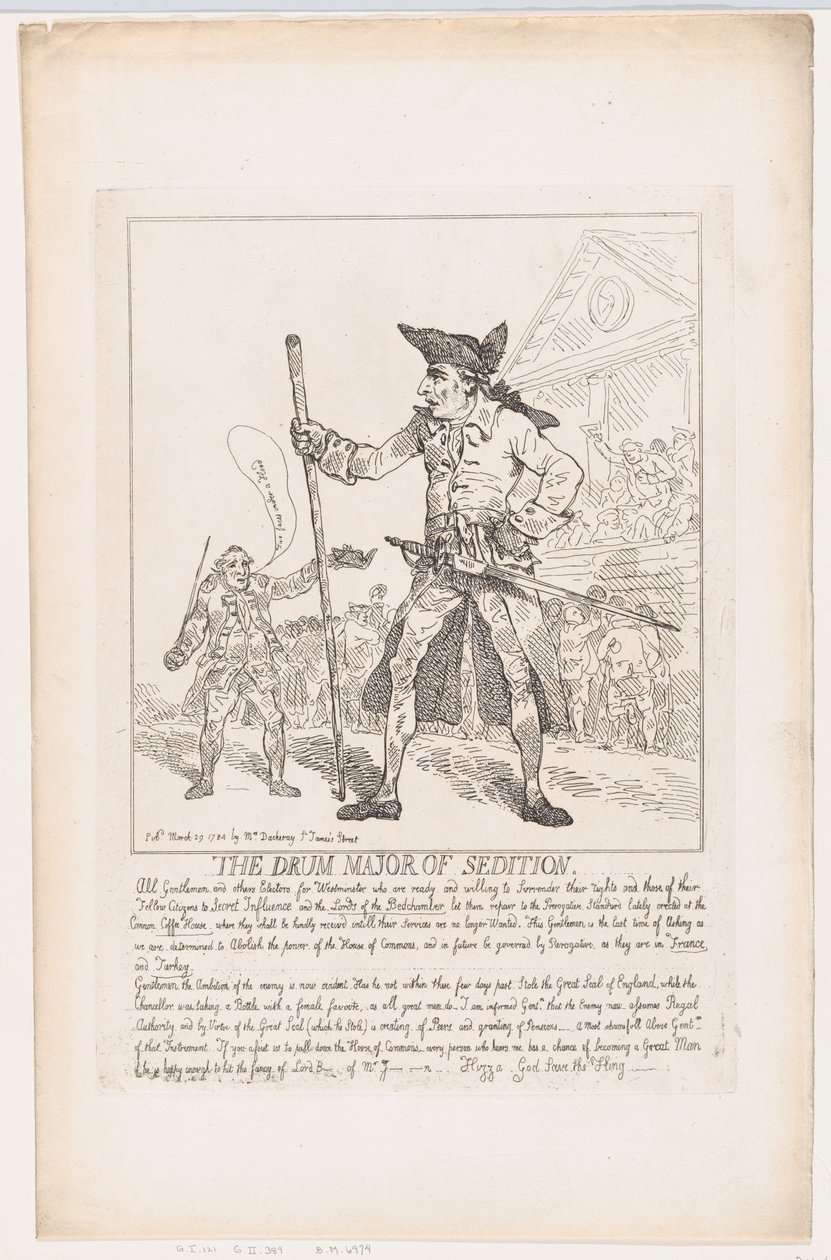 The Drum Major of Sedition, 1784. március 29., 1784. március 29. alkotó: Thomas Rowlandson