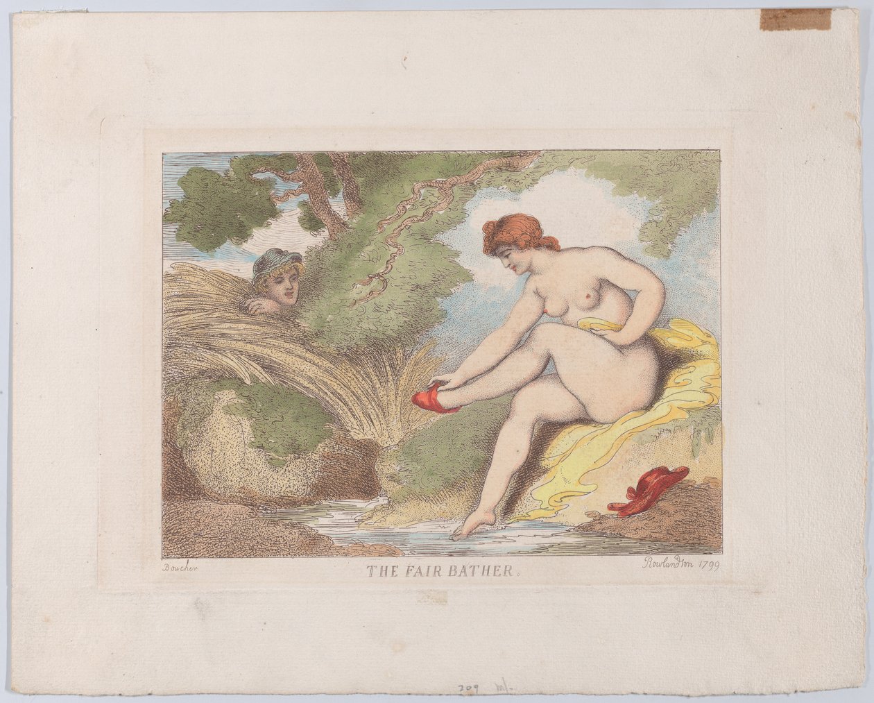 A szép fürdőző, 1799., 1799. alkotó: Thomas Rowlandson