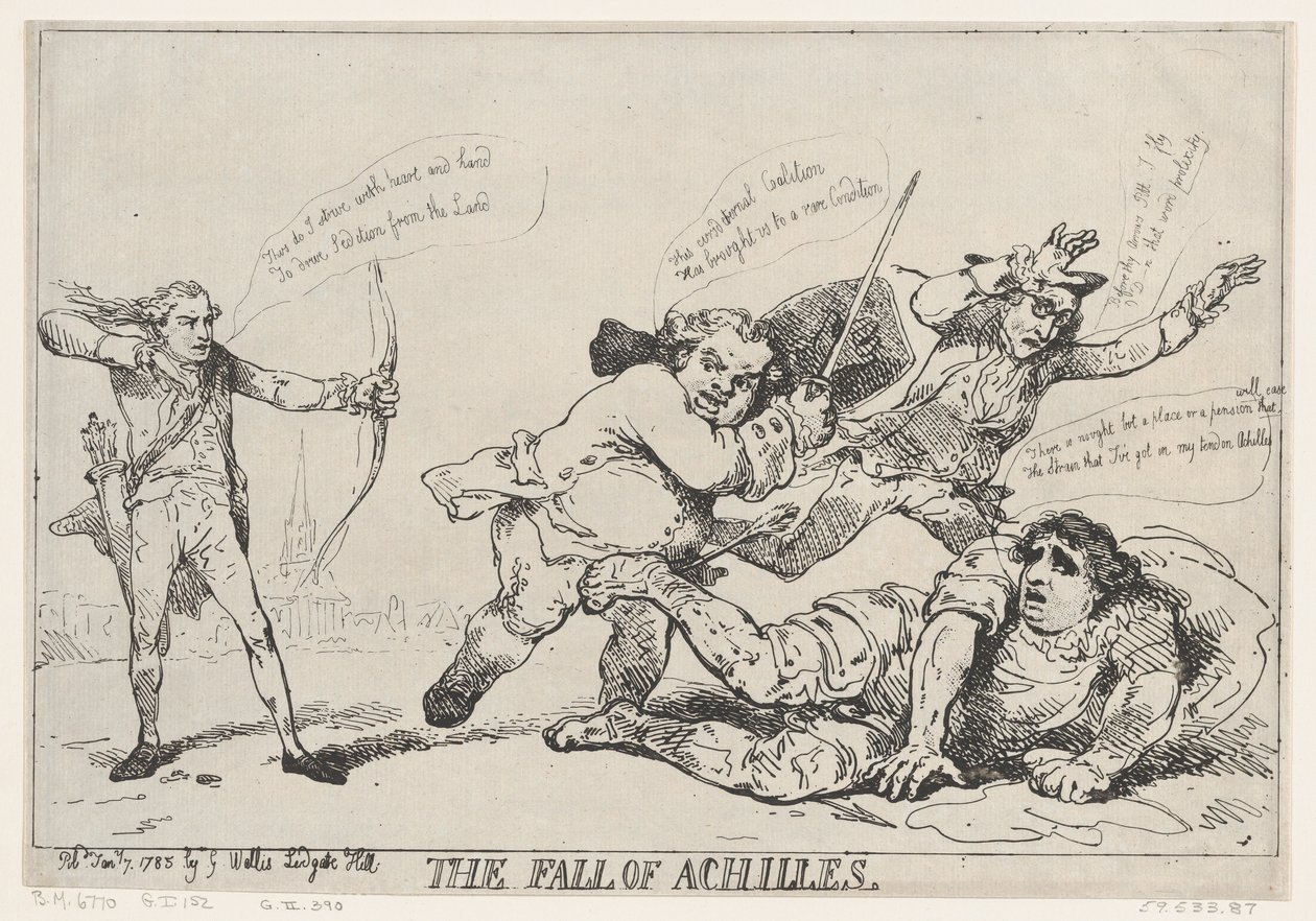 Akhilleusz bukása, 1785. január 7., 1785. január 7. alkotó: Thomas Rowlandson