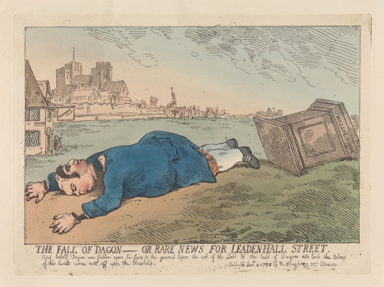 Dagon bukása, avagy Ritka hírek a Leadenhall Streetről alkotó: Thomas Rowlandson