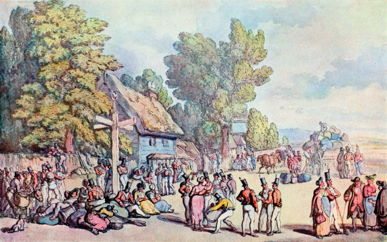 A Falmouth Road, 18. század vége – 19. század eleje, 1929 alkotó: Thomas Rowlandson