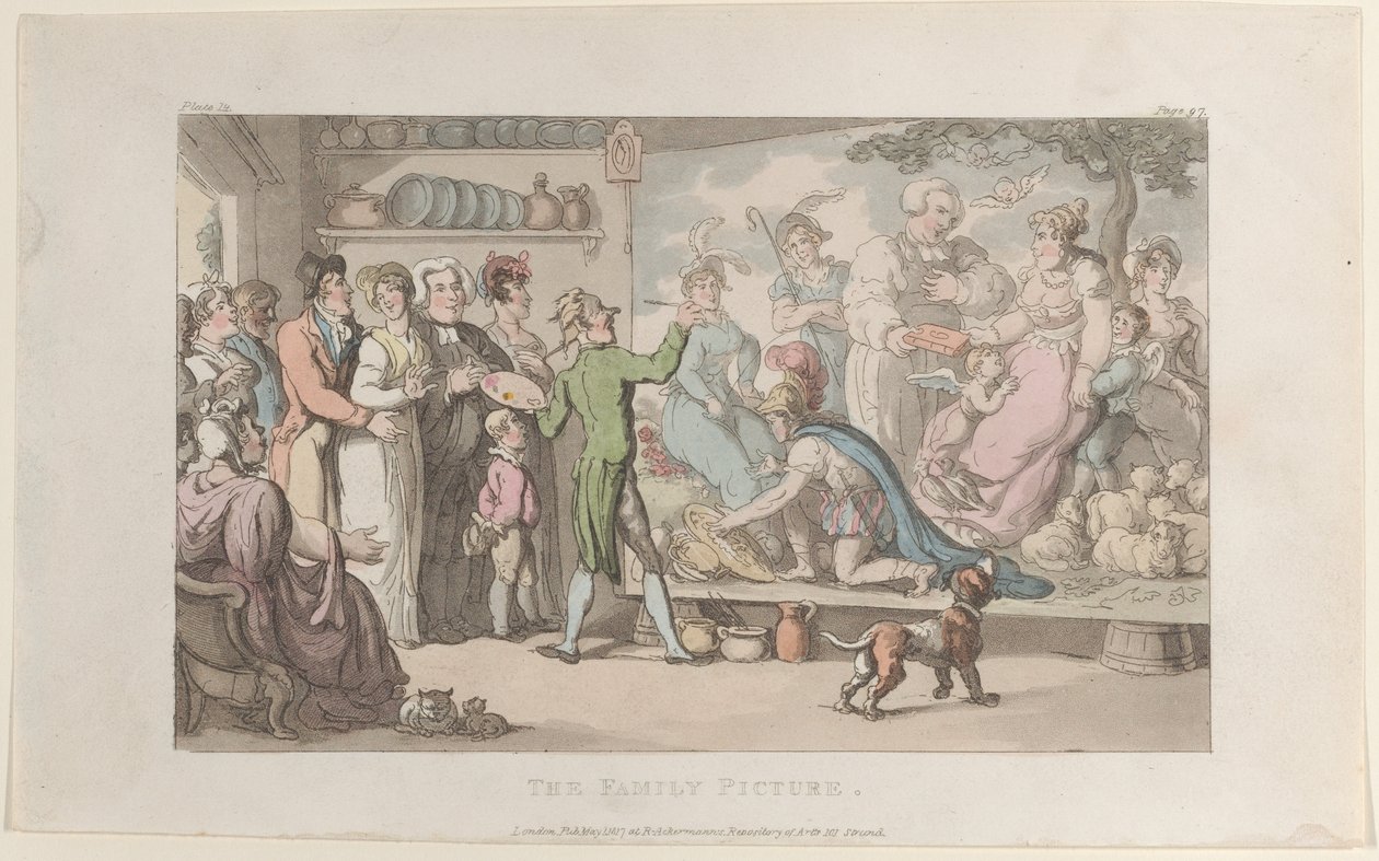 A családi kép a The Vicar of Wakefieldből, 1817. május 1., 1817. május 1. alkotó: Thomas Rowlandson