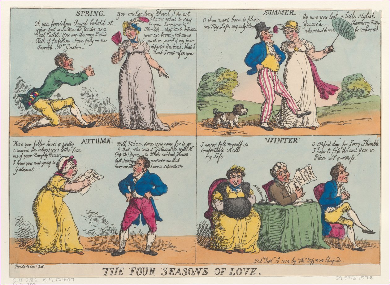 A szerelem négy évszaka, 1814. szeptember 15., 1814. szeptember 15. alkotó: Thomas Rowlandson
