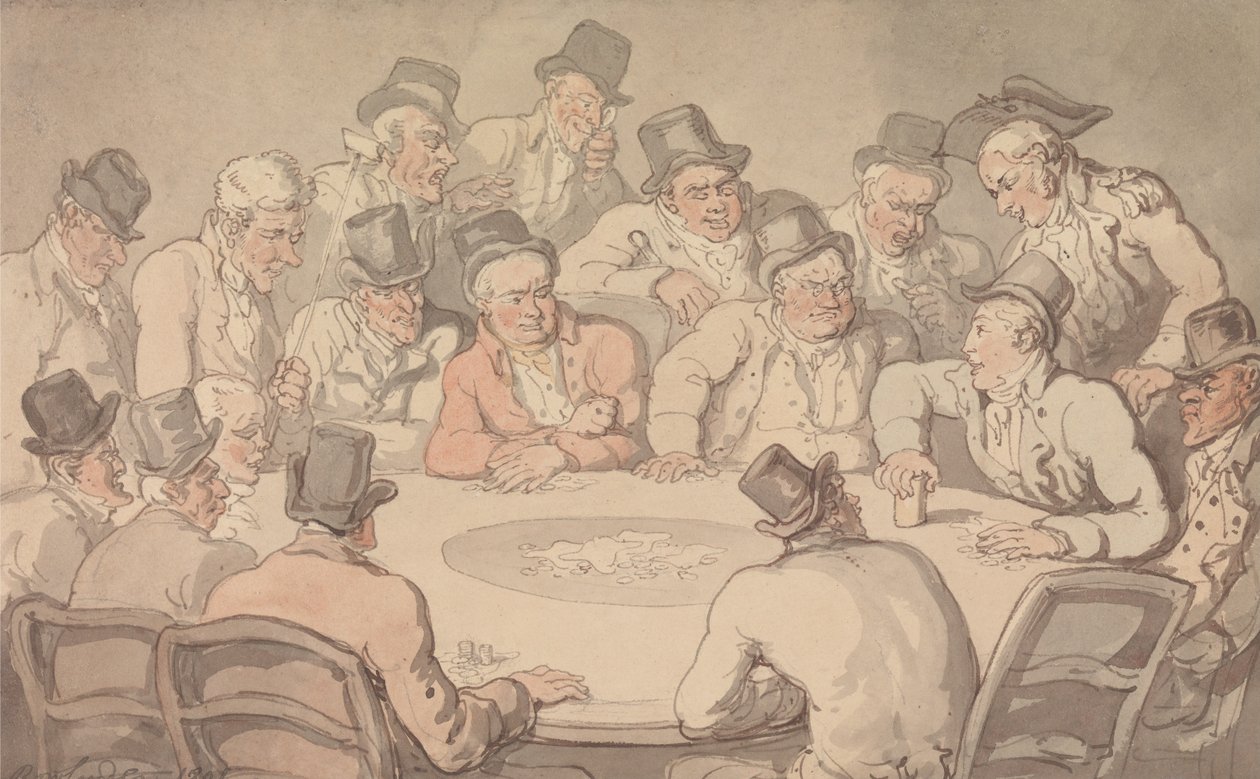 A játékasztal alkotó: Thomas Rowlandson