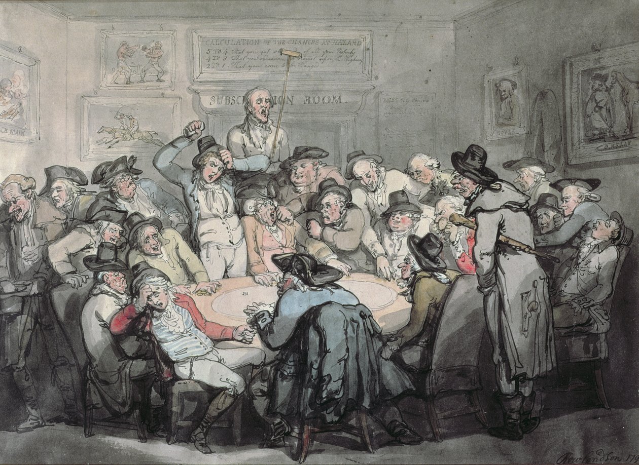 Veszélyes szoba (akvarell) alkotó: Thomas Rowlandson