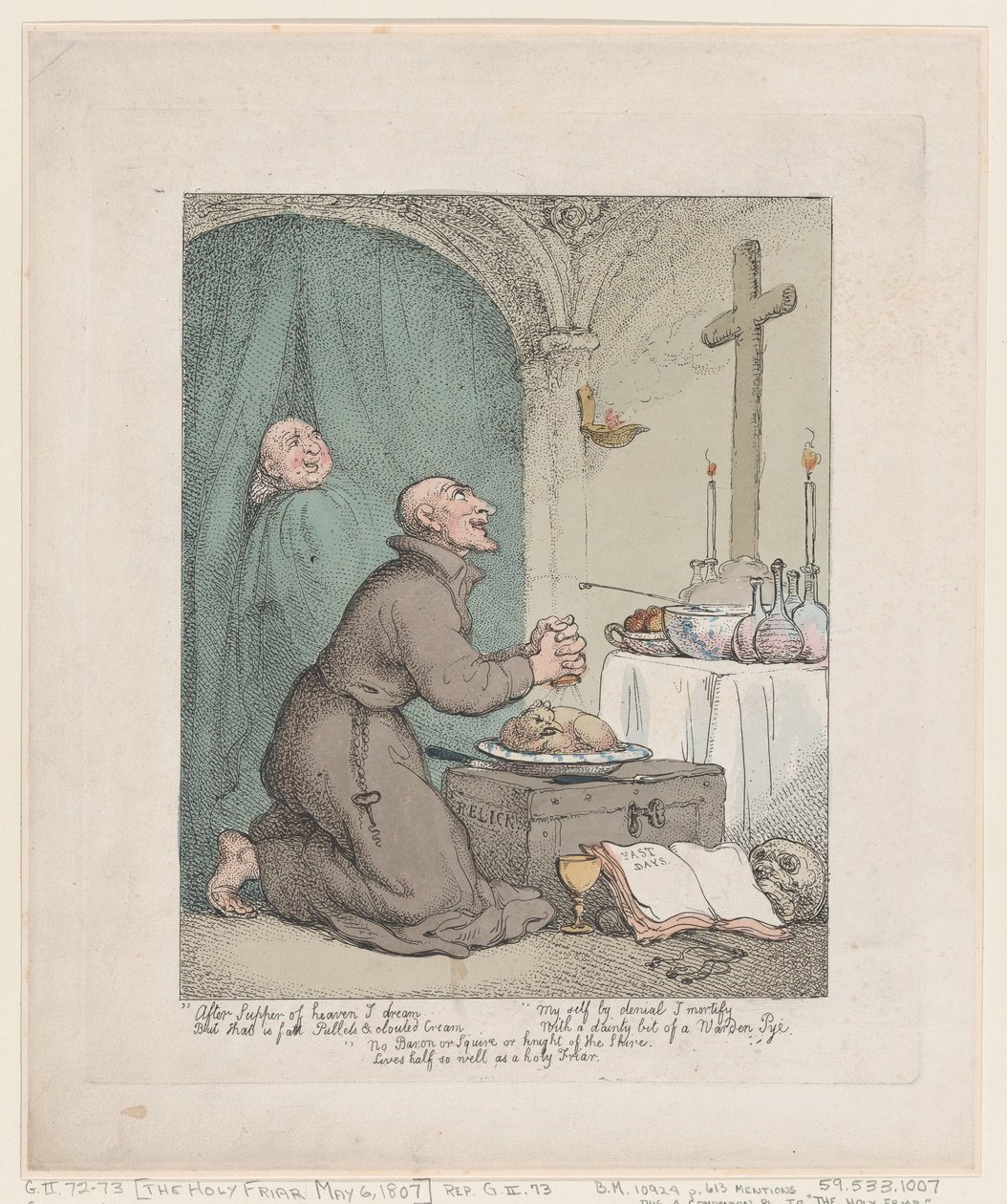A szent barát, 1807. május 6., 1807. május 6. alkotó: Thomas Rowlandson