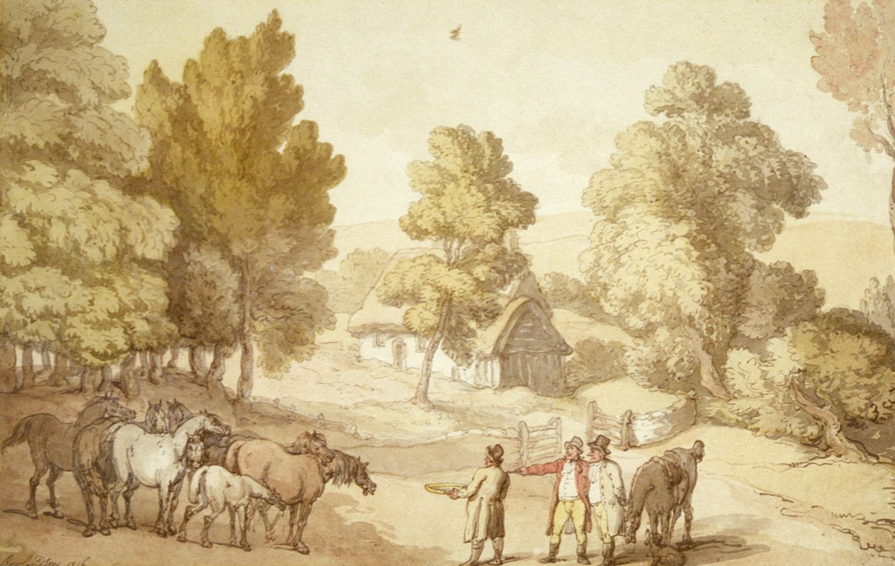 A lókereskedő alkotó: Thomas Rowlandson