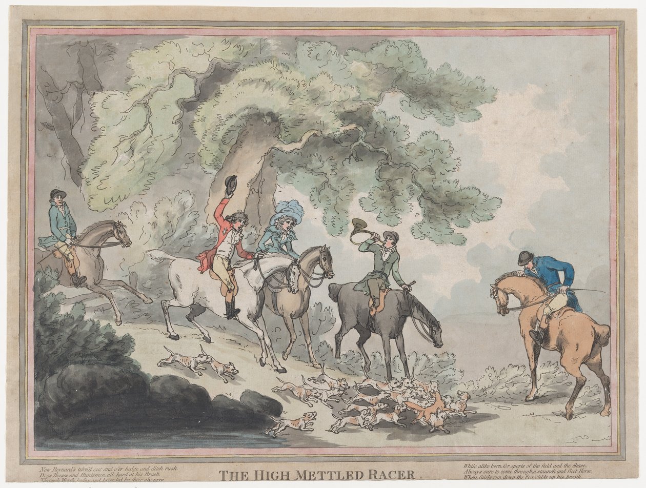 A vadász a Versenypálya életéből, avagy A nagyérdemű versenyző, 1789. július 20., 1789. július 20. alkotó: Thomas Rowlandson