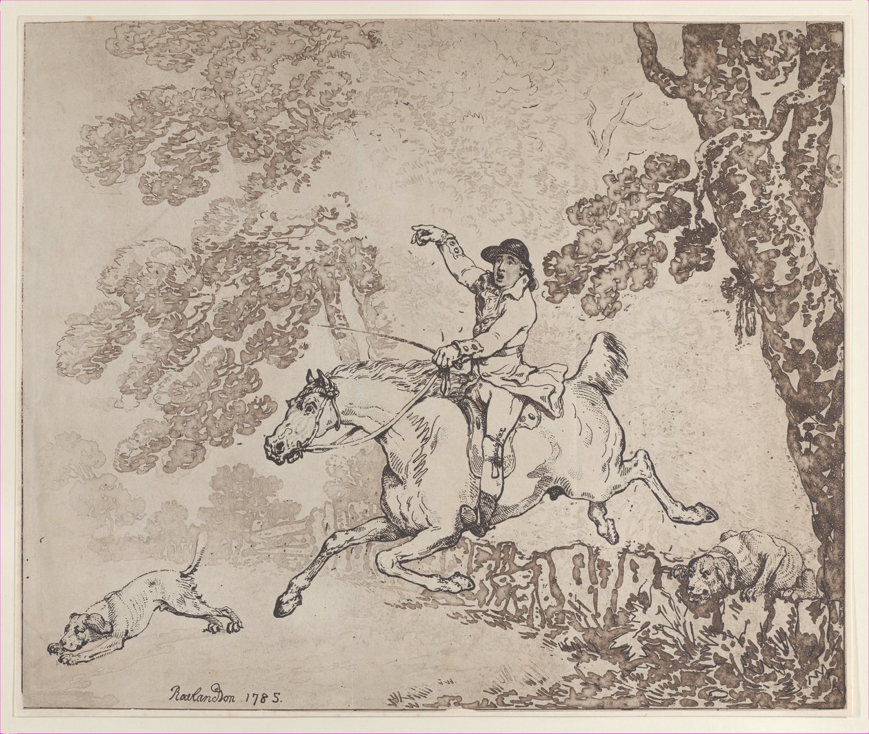 A vadász, 1785., 1785. alkotó: Thomas Rowlandson