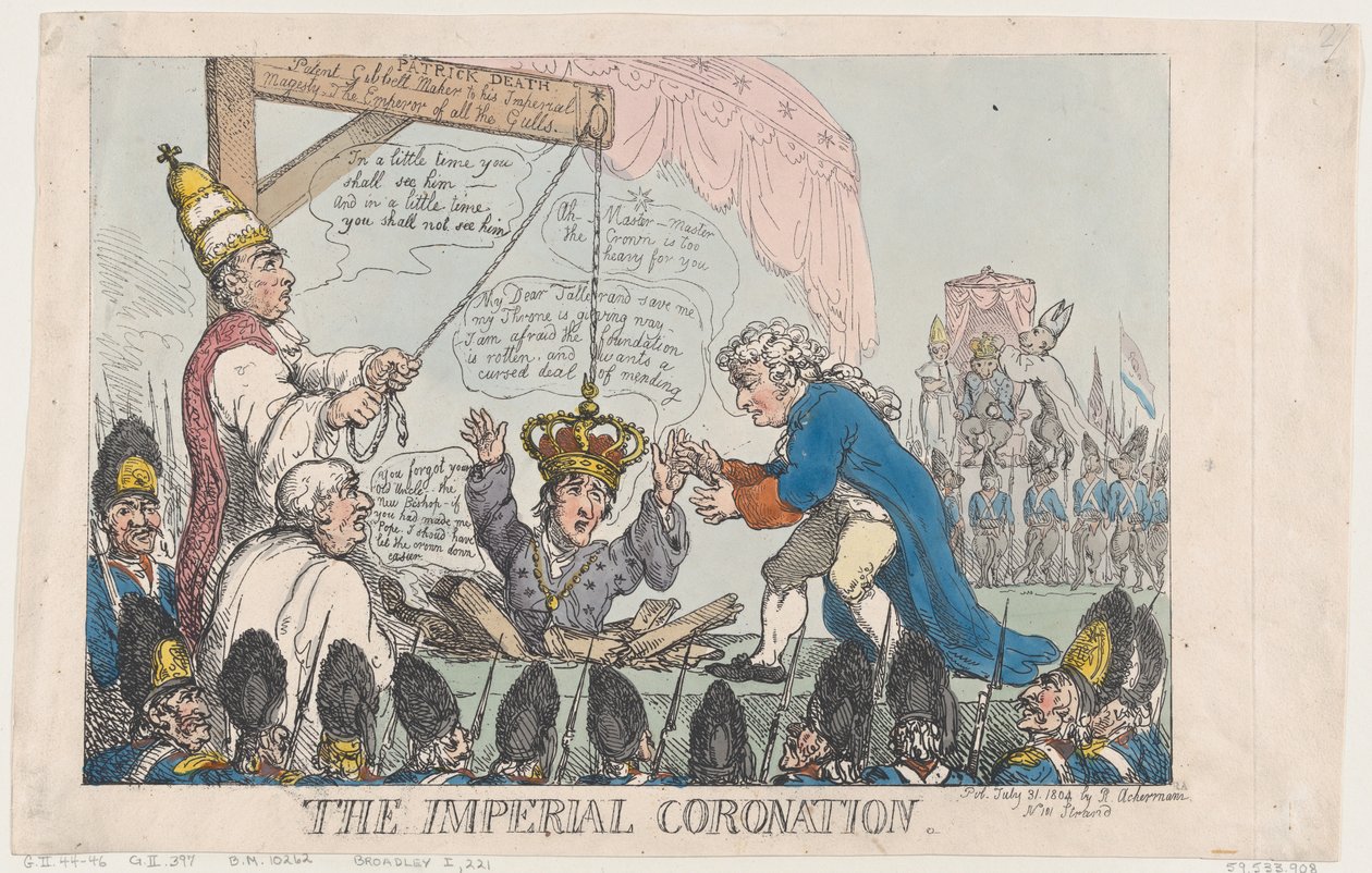 A császári koronázás, 1804. július 31., 1804. július 31. alkotó: Thomas Rowlandson