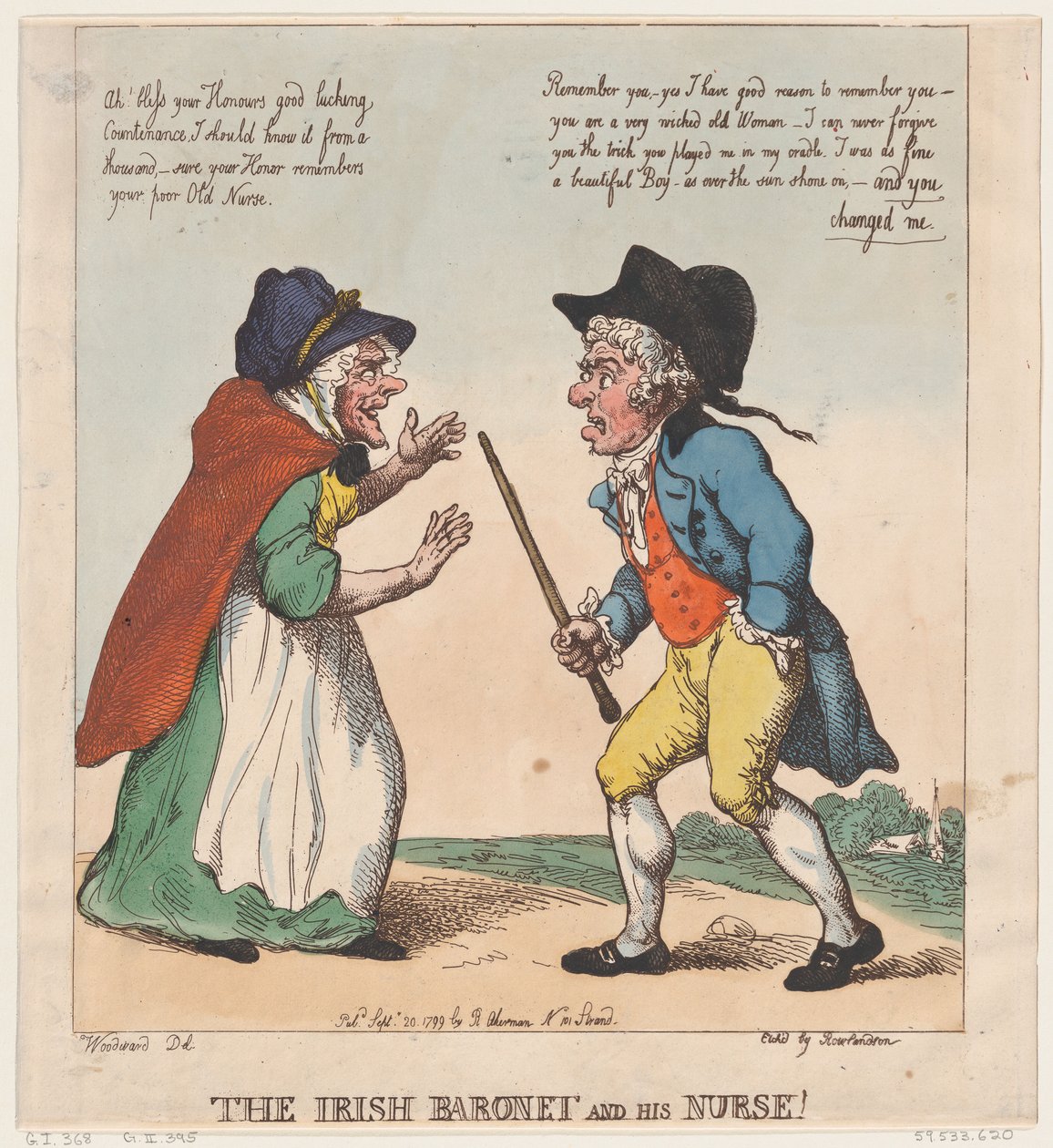 Az ír báró és ápolónője, 1799. szeptember 20., 1799. szeptember 20. alkotó: Thomas Rowlandson