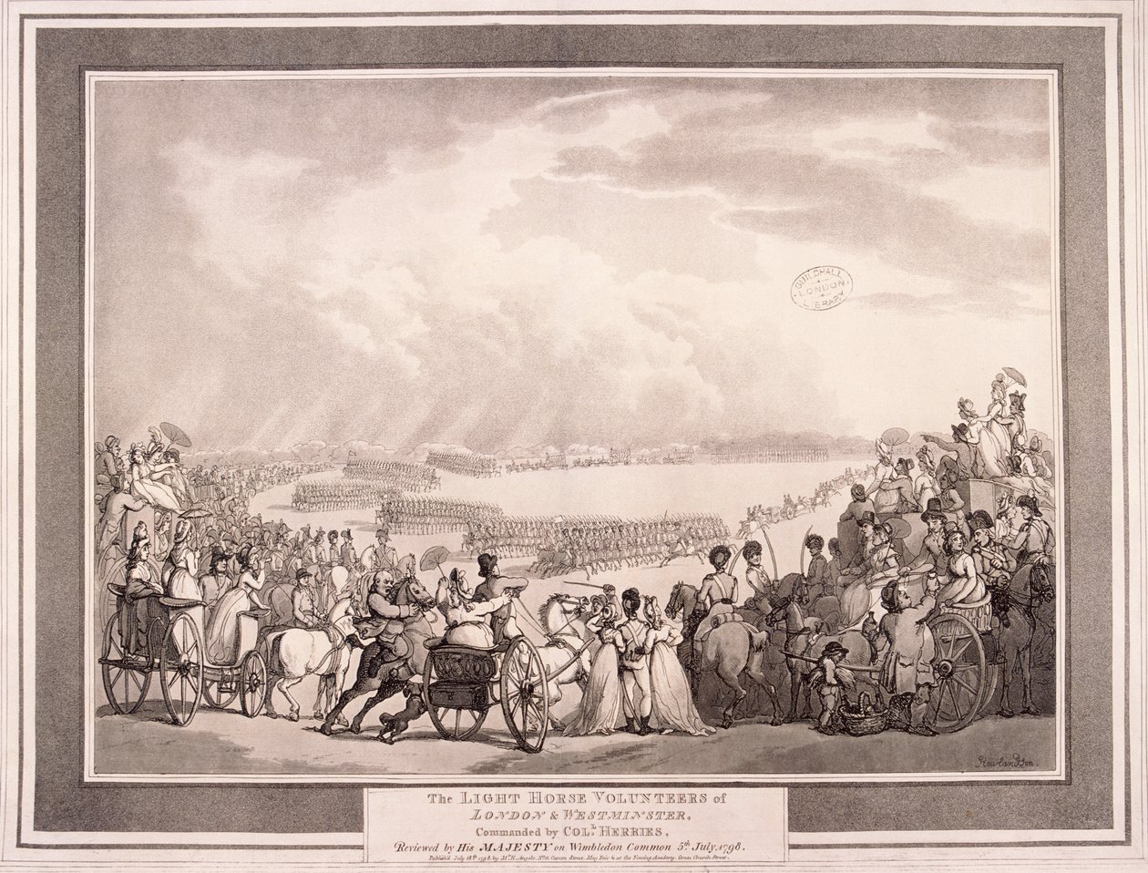 The Light Horse Volunteers of London & Westminster, 1798. alkotó: Thomas Rowlandson