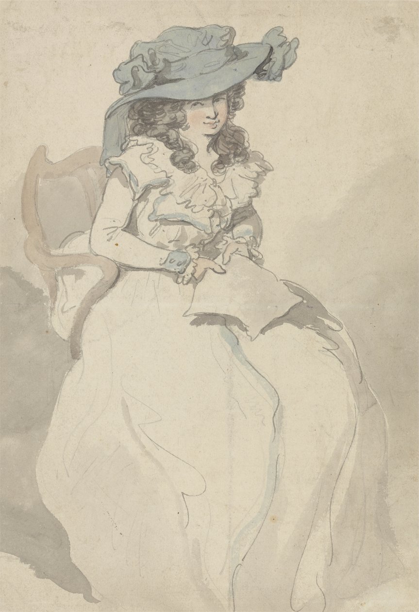 A szerelmes levél, 1790 körül (toll, tinta és akvarell papíron) alkotó: Thomas Rowlandson