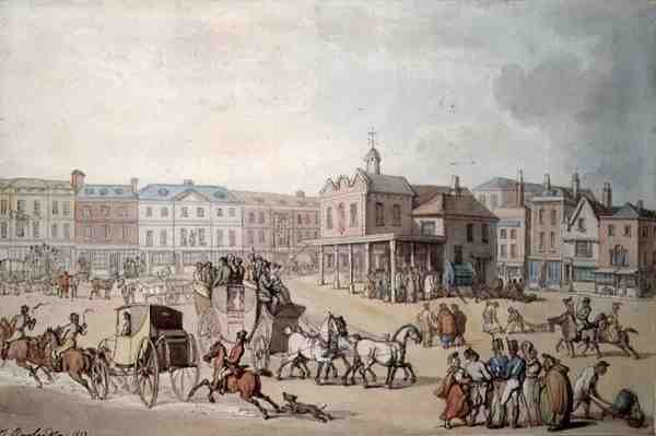A piactér, Kingston-upon-Thames alkotó: Thomas Rowlandson