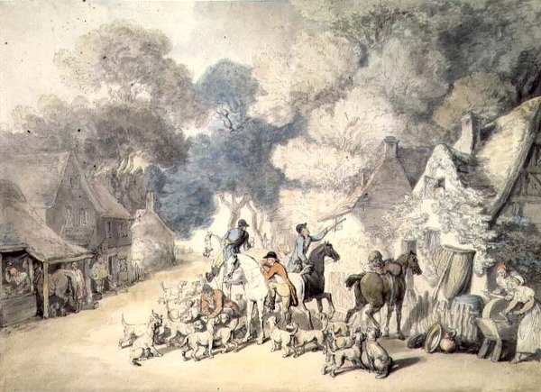 Találkozás (akvarell) alkotó: Thomas Rowlandson
