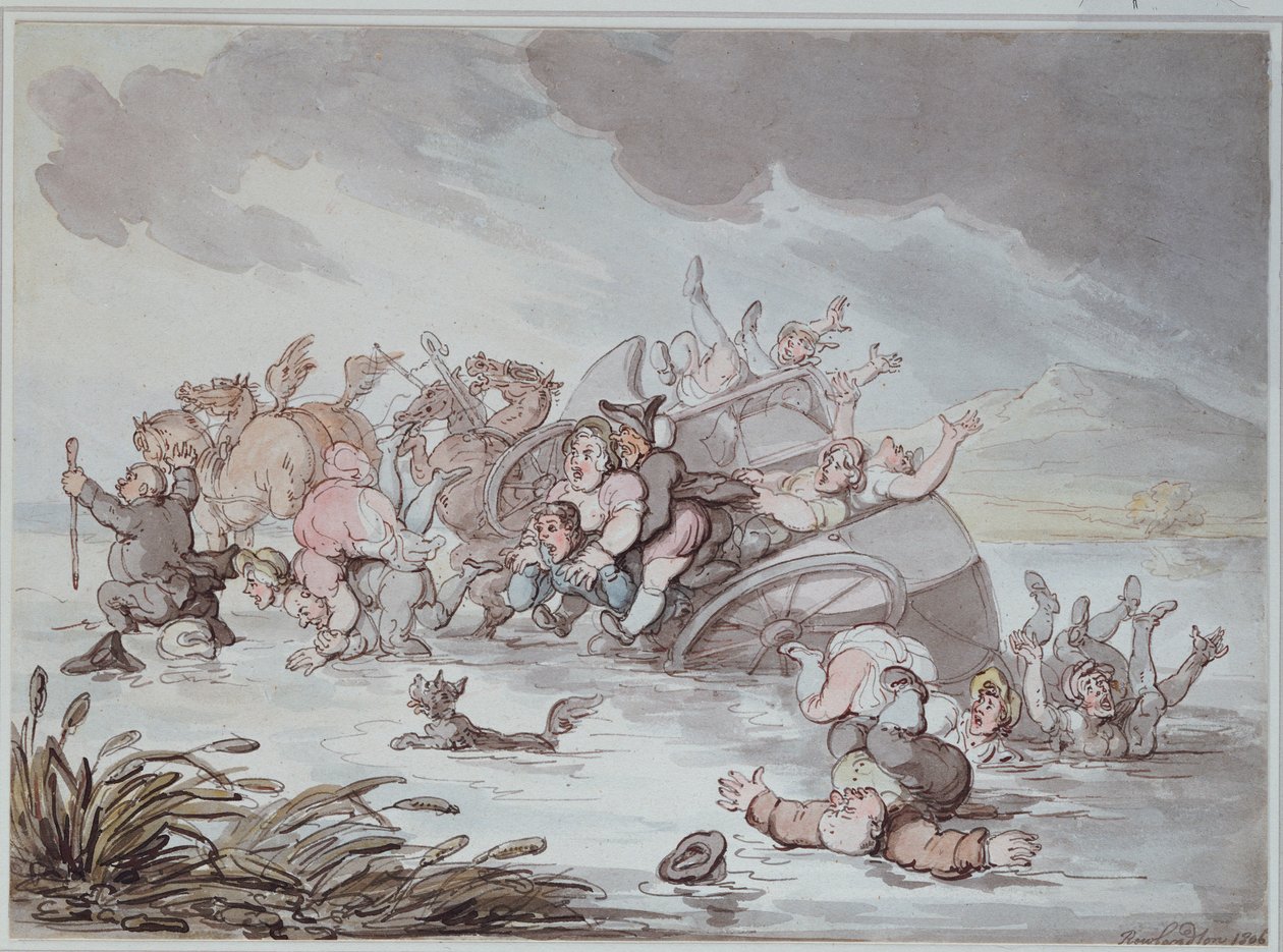 A szerencsétlenség, 1806 alkotó: Thomas Rowlandson