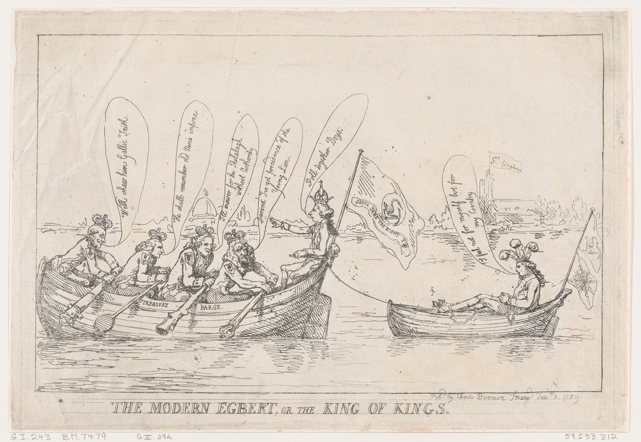 A modern Egbert, avagy A királyok királya, 1789. január 8., 1789. január 8. alkotó: Thomas Rowlandson