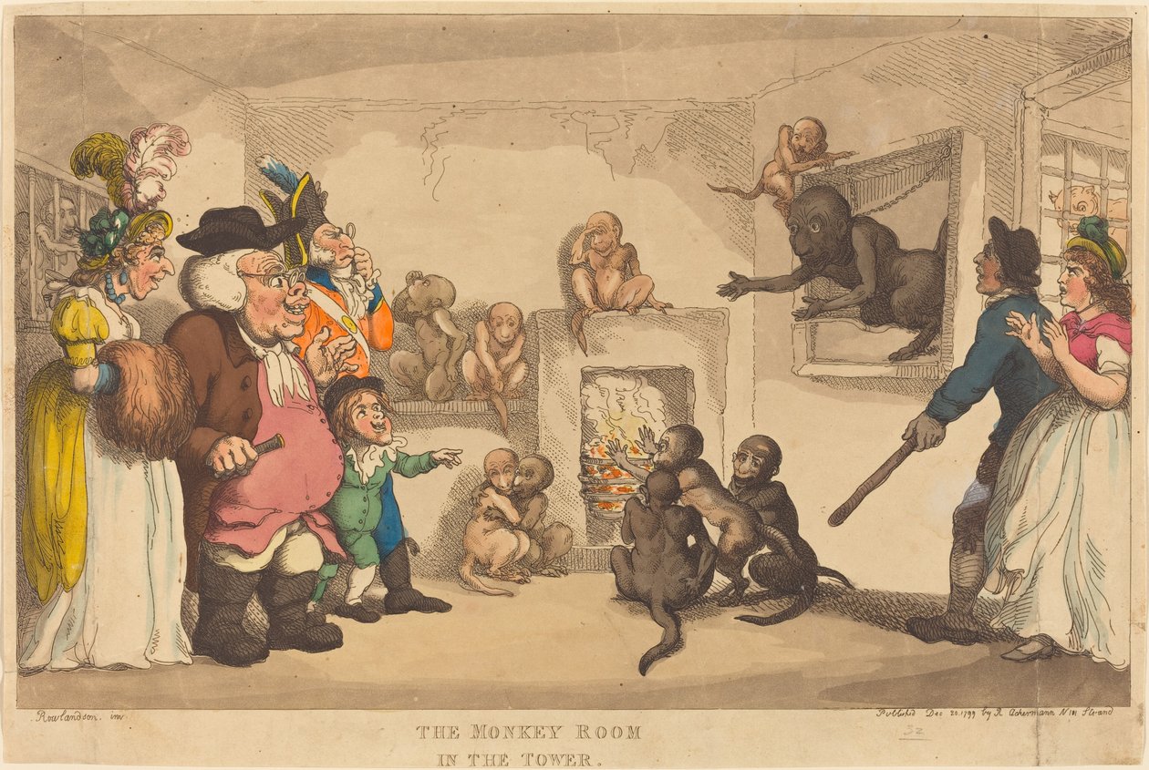 A majom szoba a toronyban alkotó: Thomas Rowlandson