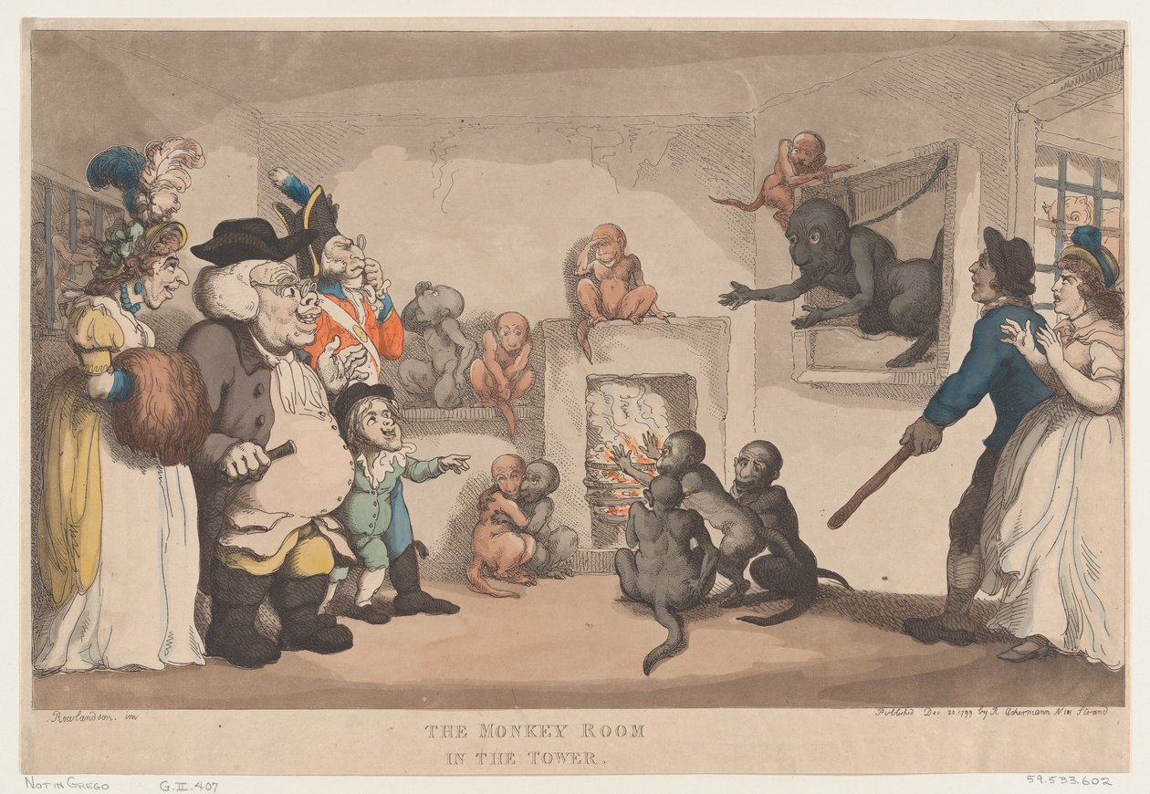 A majomszoba a toronyban, 1799. december 20., 1799. december 20. alkotó: Thomas Rowlandson