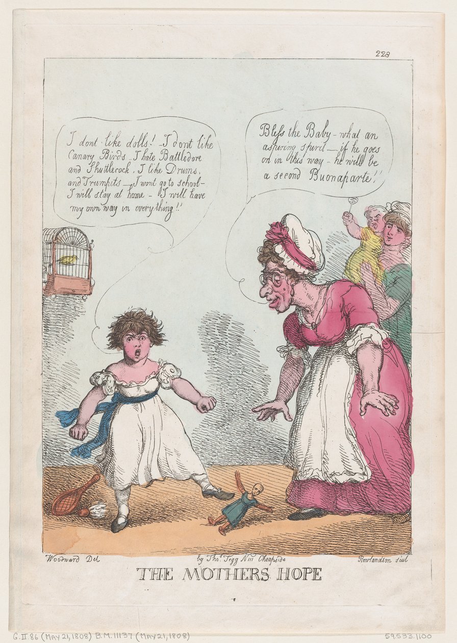 Az anya reménysége, 1808. május 21., 1808. május 21. alkotó: Thomas Rowlandson