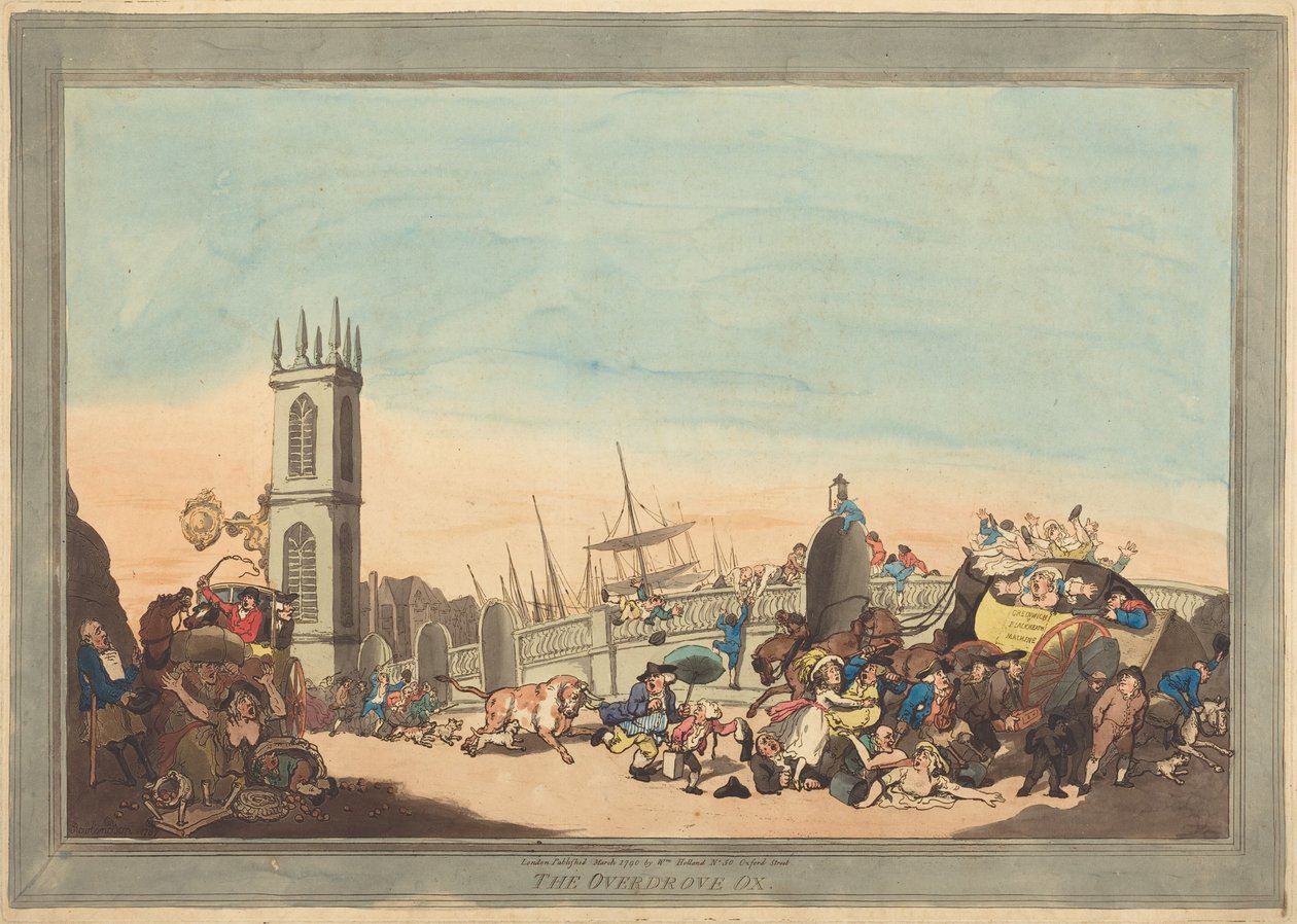 Az Overdrove Ox alkotó: Thomas Rowlandson
