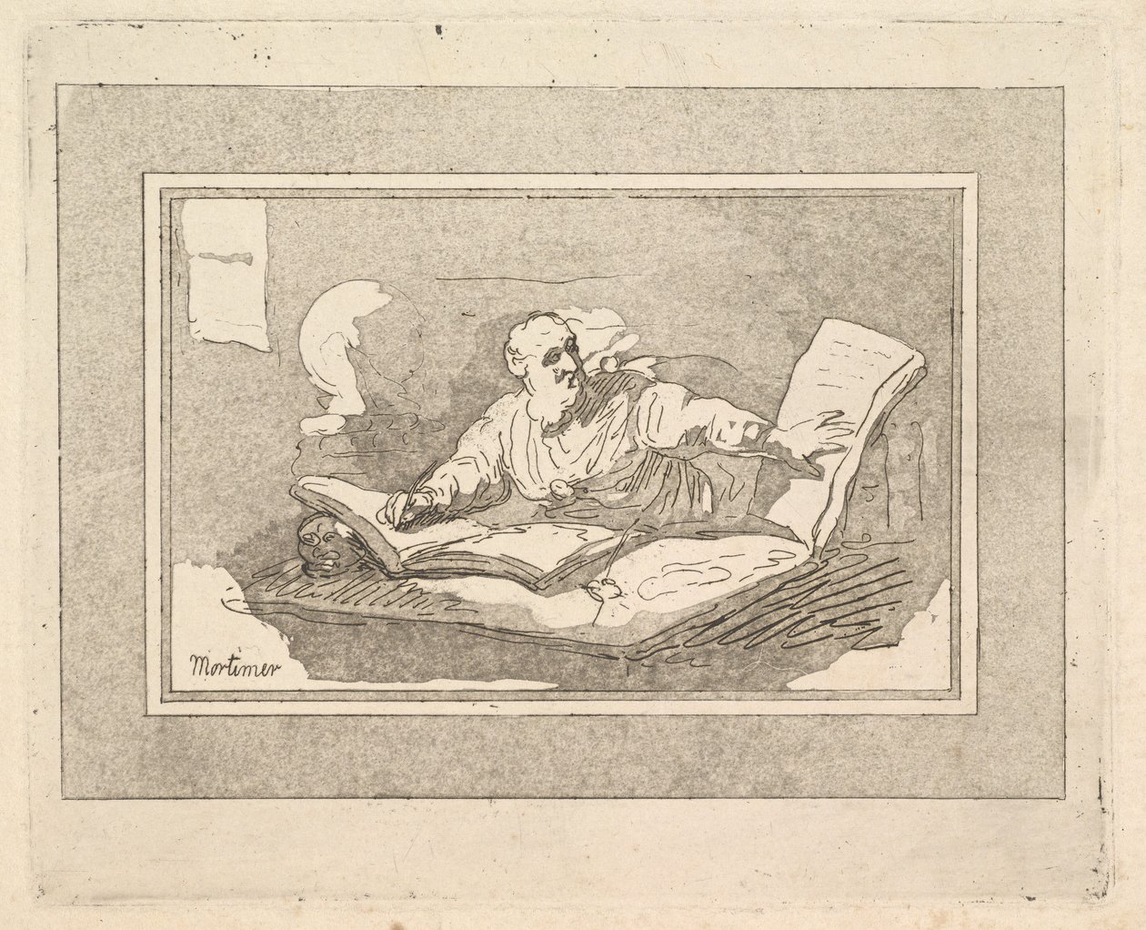 A szakállas filozófus másolókönyv, 1783-87. alkotó: Thomas Rowlandson