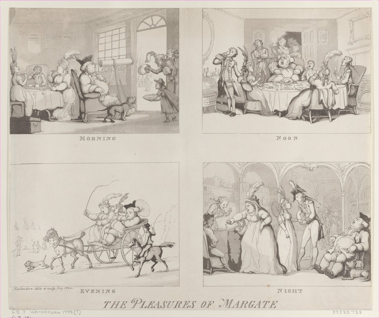 Margate örömei, 1800. július 25., 1800. július 25. alkotó: Thomas Rowlandson