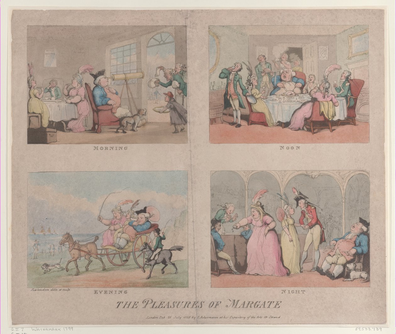 Margate örömei, 1800. július 25., 1800. július 25. alkotó: Thomas Rowlandson