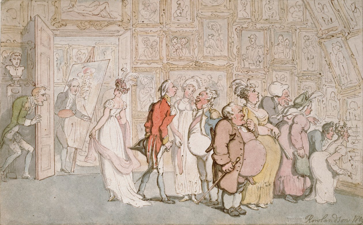 Az arcképfestő előszobája, 1809 alkotó: Thomas Rowlandson