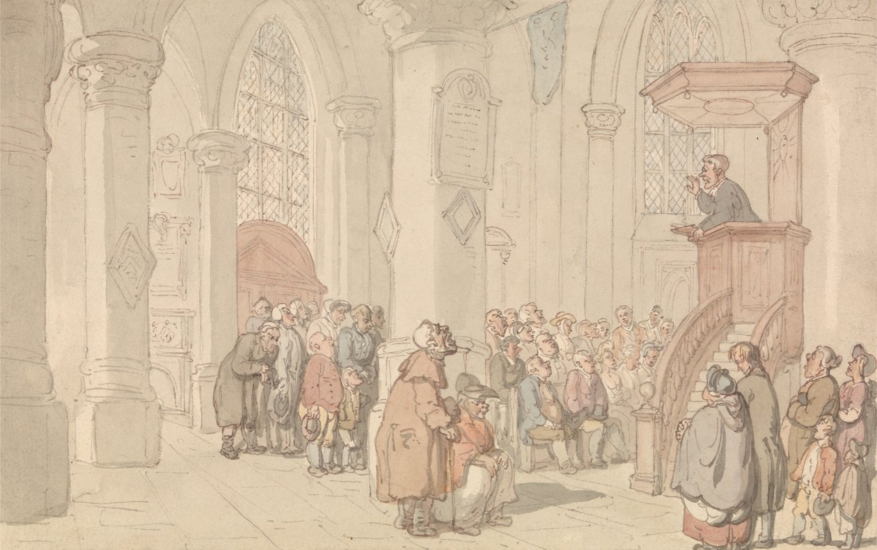 A prédikátor alkotó: Thomas Rowlandson