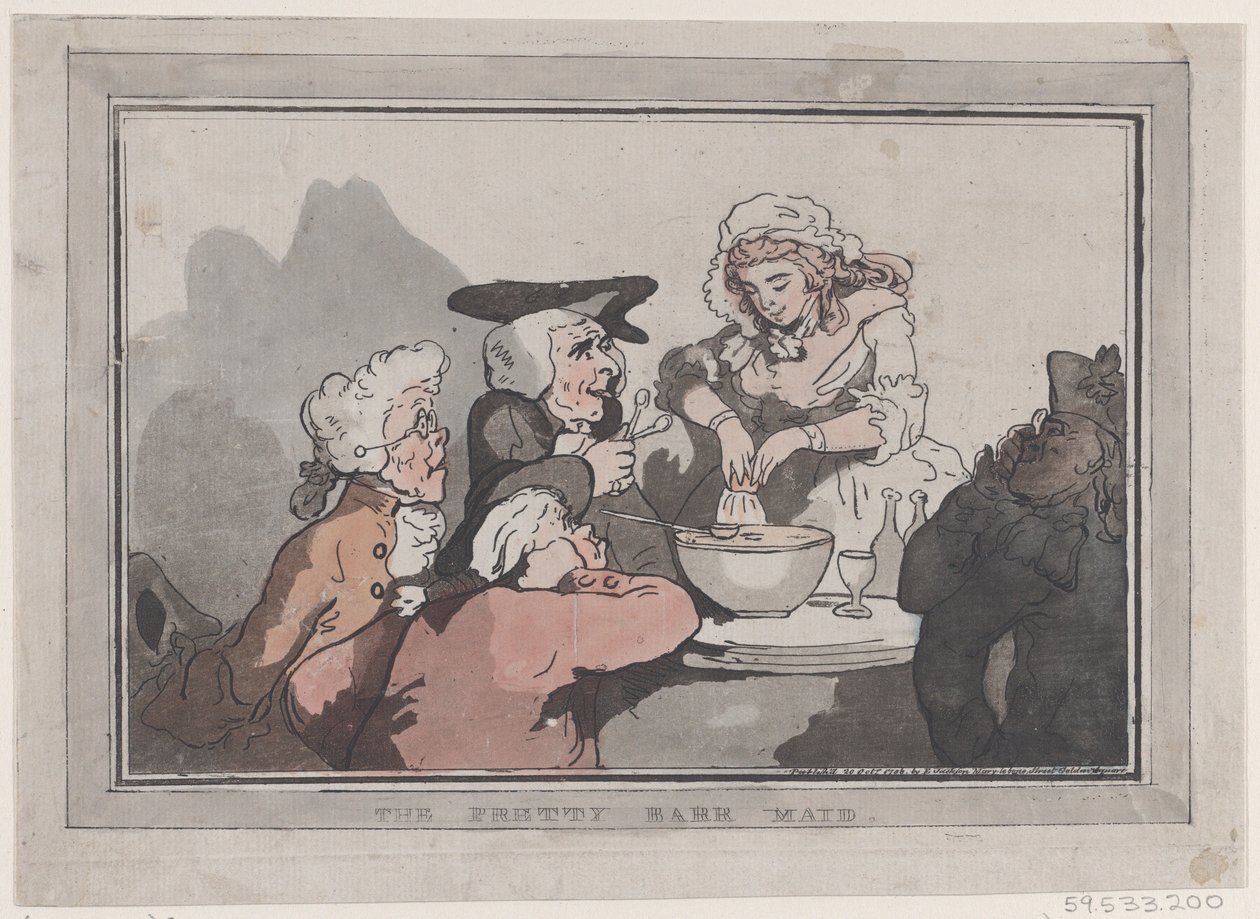 The Pretty Barr Maid, 1786. október 20., 1786. október 20. alkotó: Thomas Rowlandson