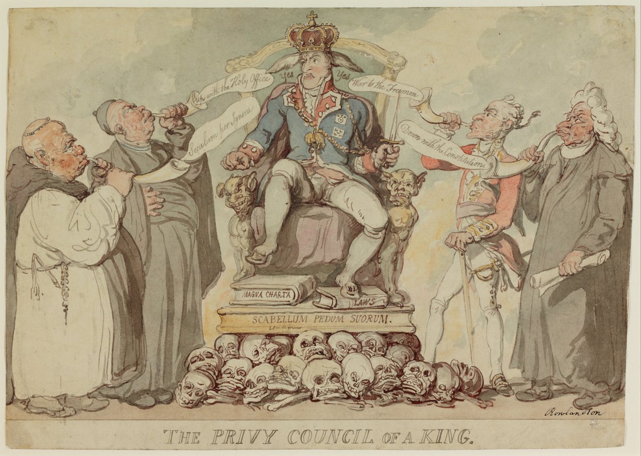 A király titkos tanácsa alkotó: Thomas Rowlandson