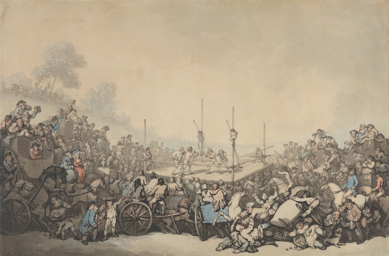 A díjért folyó küzdelem alkotó: Thomas Rowlandson