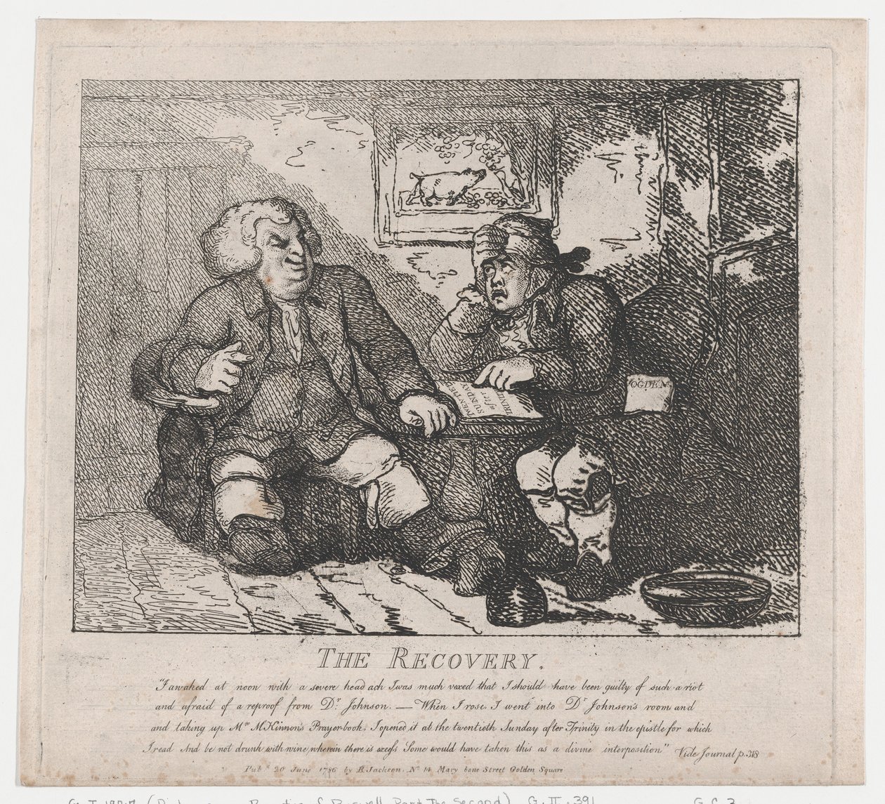 The Recovery Picturesque Beauties of Boswell, Második rész, 1786. június 20., 1786. június 20. alkotó: Thomas Rowlandson
