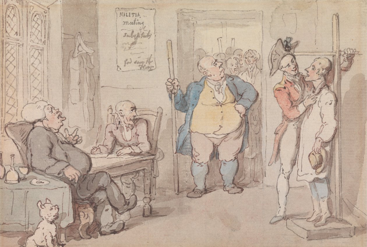 A toborzó tiszt alkotó: Thomas Rowlandson