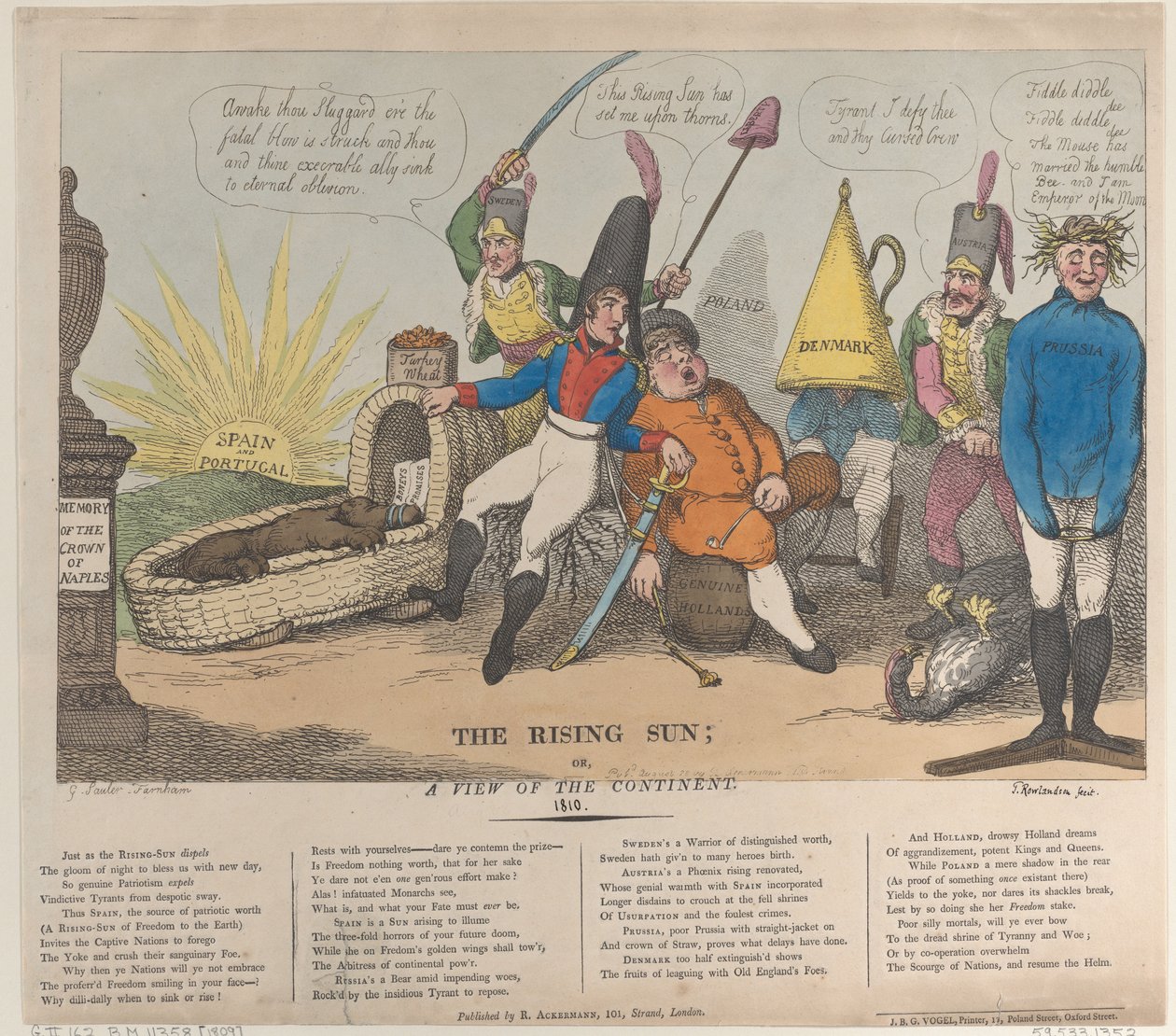 A felkelő nap, Avagy, A kontinens látképe, 1810. augusztus 28., 1810. augusztus 28. alkotó: Thomas Rowlandson