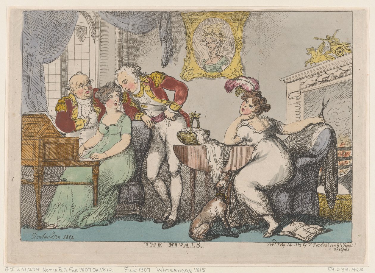 A riválisok, 1807. július 14., 1807. július 14. alkotó: Thomas Rowlandson