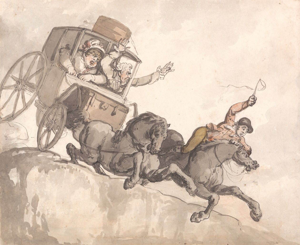 A szökött edző alkotó: Thomas Rowlandson